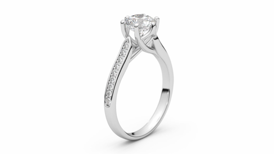 Anillo de compromiso Milán con diamante
